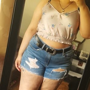 XL floral cropped camisole